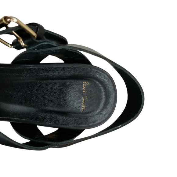 Paul Smith Black Platform Sandals Cross Over Slingback Open Toe Sandals 6.5 - Picture 13 of 15